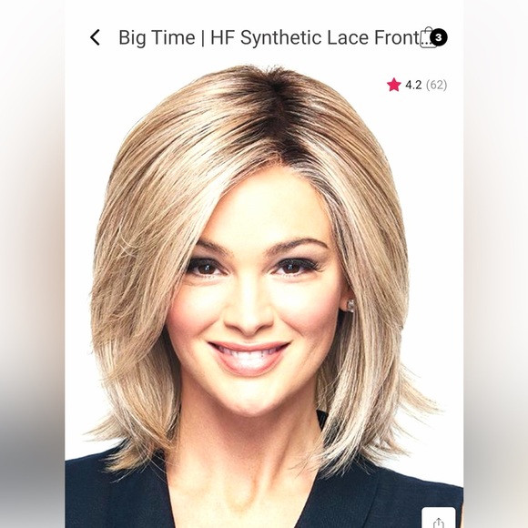 Big Time by Raquel Welch in shaded biscuit Lace front heat friendly wig